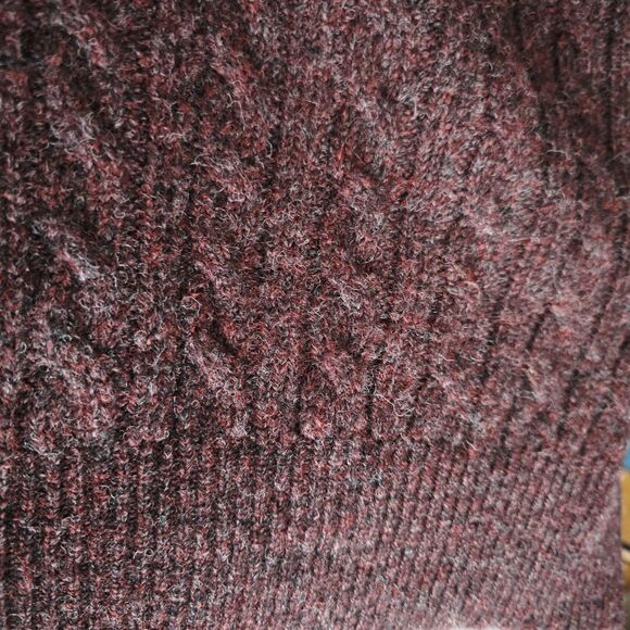 Spier & Mackay Sweater Vest Mens 2XL Burgundy Wool Cable V Neck Button Front - Picture 12 of 12
